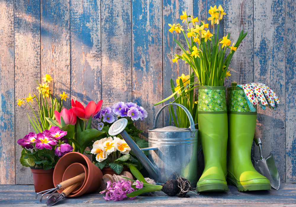 Garden Tools and Boots